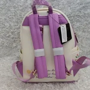 NWT Loungefly Tangled (reduced slight flaw) Rapunzel 10 year anniversary edition Loungefly Disney Rapunzel Tangled Chibi Chiffon Flowers 3D  main image 4